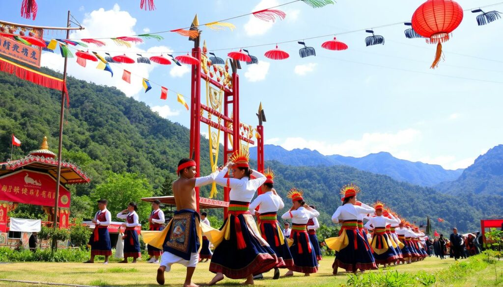 Jingpo Stammeskultur beim Munao Zongge Festival
