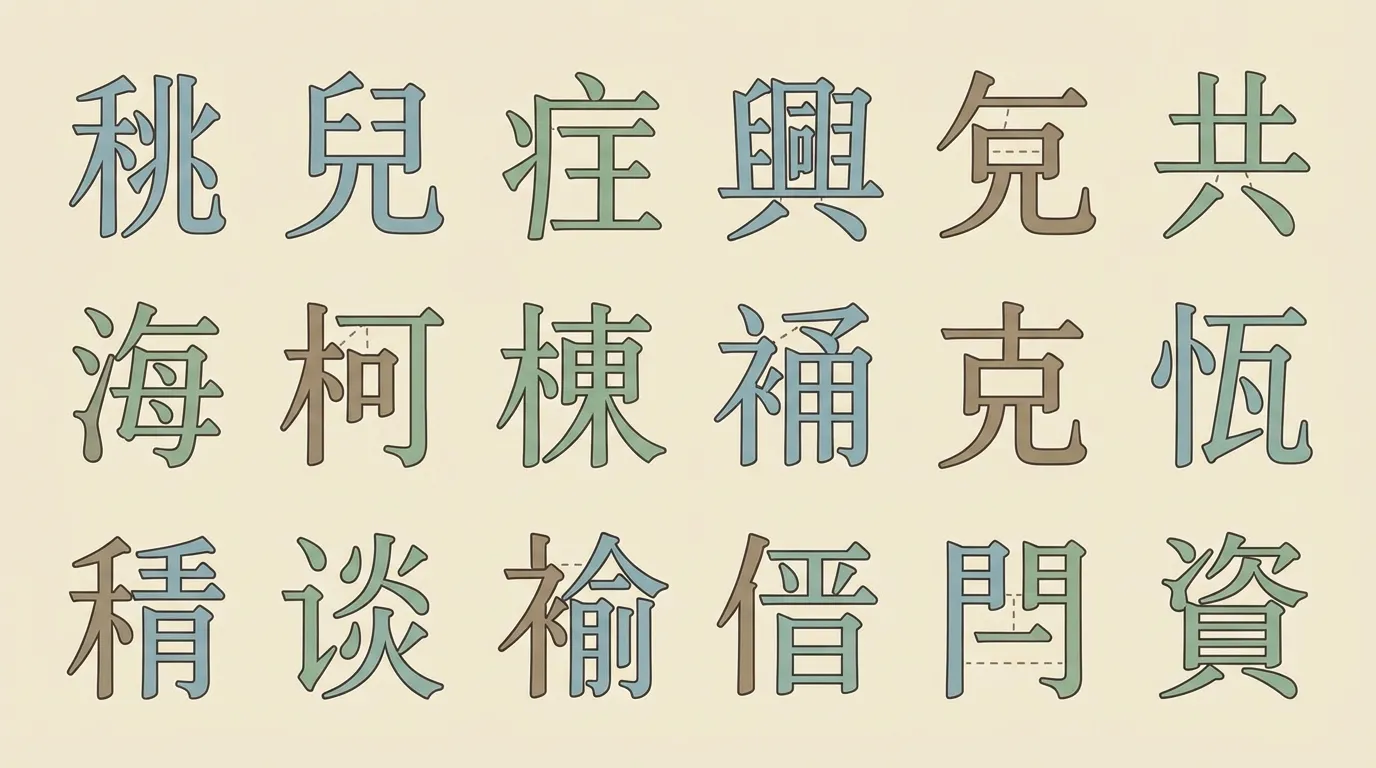 Aufbau chinesischer Schriftzeichen mit Radikalen